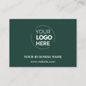 Carte De Visite Fait main avec amour | Vert logo personnalisé (Dos)