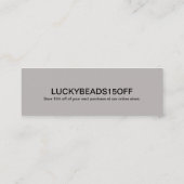 Carte de visite fait main d'affaires de bijoux (Dos)