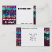 Carte de visite fait main de crochet (Devant / Derrière)