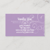 Carte de visite fait main de parfum de bain de (Dos)