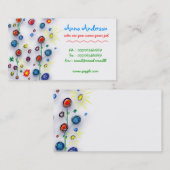 carte de visite fait main de peinture d'enfant (Devant / Derrière)