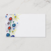 carte de visite fait main de peinture d'enfant (Dos)