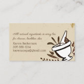 Carte de visite fait main de savon de pilon de (Dos)