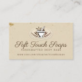 Carte de visite fait main de savon de pilon de (Devant)