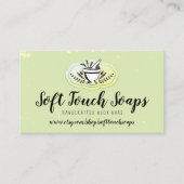 Carte de visite fait main de savon de pilon de (Devant)