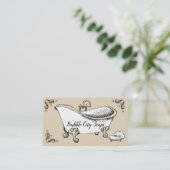 Carte de visite fait main de sels de bain de savon (Debout devant)