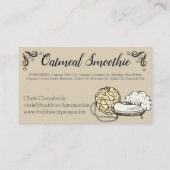 Carte de visite fait main de sels de bain de savon (Dos)