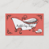 Carte de visite fait main de sels de bain de savon (Devant)