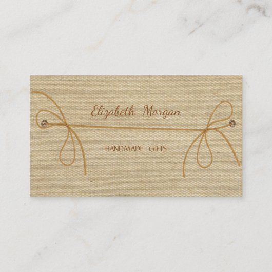 Carte De Visite Fait main Simple Rustique (Devant)