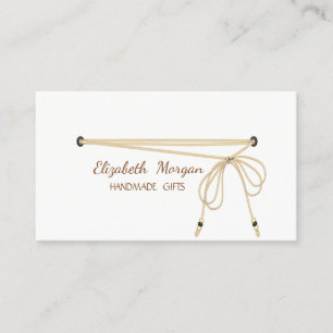 Carte De Visite Fait main Simple Rustique Minimaliste,Blanc