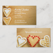 Carte de visite fait maison de coutume de biscuits (Devant / Derrière)