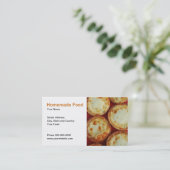 Carte de visite fait maison de nourriture (Debout devant)