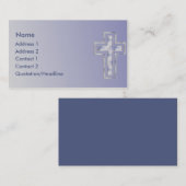 Carte de visite fait sur commande chrétien croisé (Devant / Derrière)