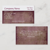 Carte de visite fait sur commande, conception (Devant / Derrière)