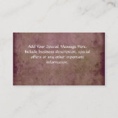 Carte de visite fait sur commande, conception (Dos)