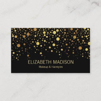 Carte de visite fait sur commande - confettis d'or