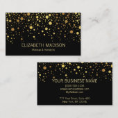 Carte de visite fait sur commande - confettis d'or (Devant / Derrière)