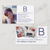 Carte de visite fait sur commande de Beautycounter (Devant / Derrière)