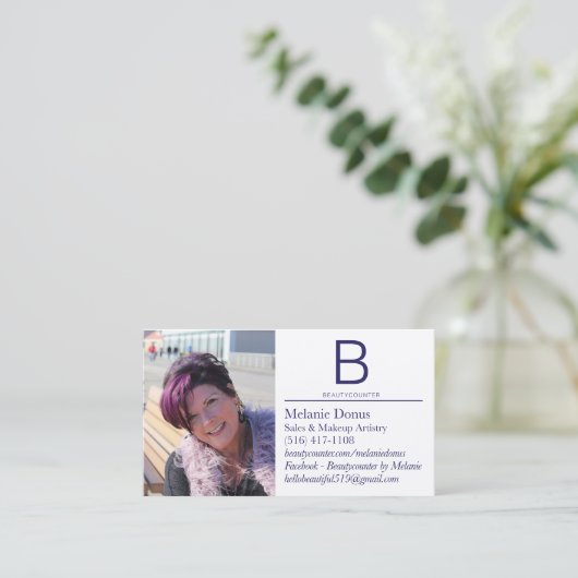 Carte de visite fait sur commande de Beautycounter (Debout devant)