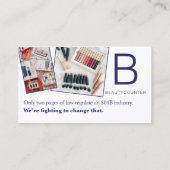 Carte de visite fait sur commande de Beautycounter (Dos)