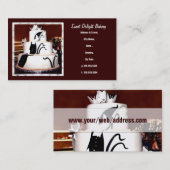 Carte de visite fait sur commande de gâteaux de (Devant / Derrière)