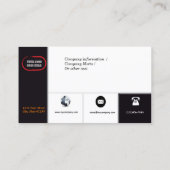 Carte de visite fait sur commande de glace du feu (Dos)