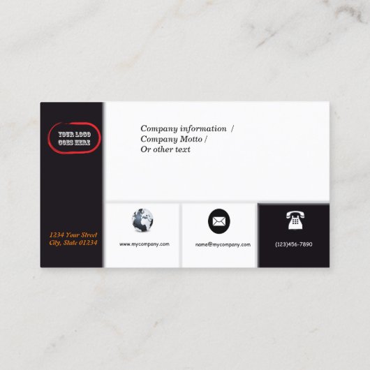 Carte de visite fait sur commande de glace du feu (Dos)