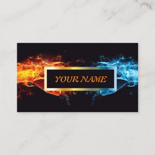 Carte de visite fait sur commande de glace du feu (Devant)