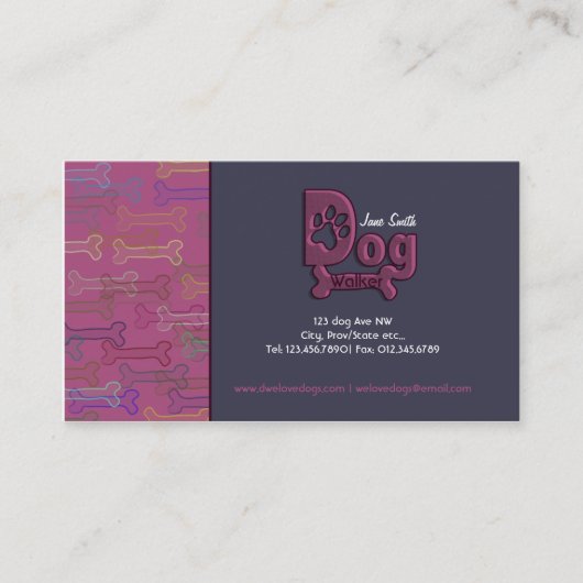 Carte de visite fait sur commande de marche de (Devant)