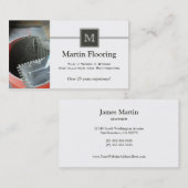 Carte de visite fait sur commande de monogramme de (Devant / Derrière)