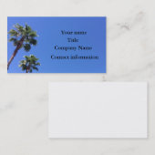 Carte de visite fait sur commande de palmier (Devant / Derrière)