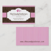 Carte de visite FAIT SUR COMMANDE de traiteur de (Devant / Derrière)