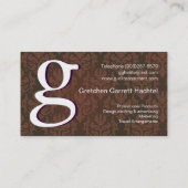 Carte de visite fait sur commande d'événements (Dos)