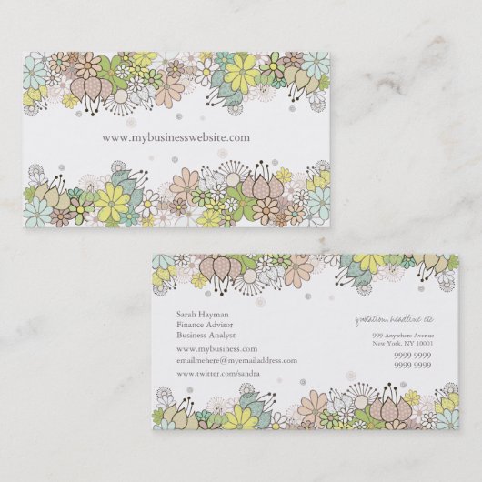 Carte de visite fait sur commande élégant de (Devant / Derrière)