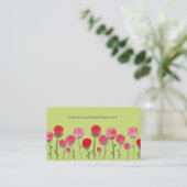 Carte de visite fait sur commande élégant de roses (Debout devant)