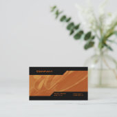 Carte de visite fait sur commande orange (Debout devant)