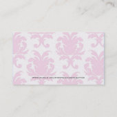 Carte de visite fait sur commande personnel (Dos)