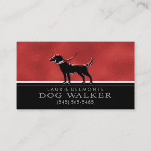 Carte de visite fait sur commande rouge et noir de