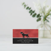 Carte de visite fait sur commande rouge et noir de (Debout devant)