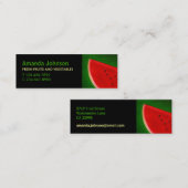 Carte de visite fait sur commande vif de pastèque (Devant / Derrière)