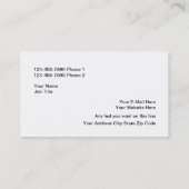 Carte De Visite Faites à ceci vos propres affaires (Dos)