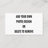 CARTE DE VISITE FAITES DE VOTRE PROPRE (Dos)