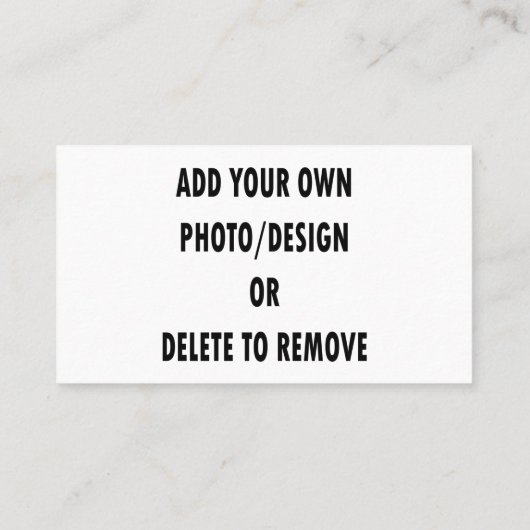 CARTE DE VISITE FAITES DE VOTRE PROPRE (Dos)