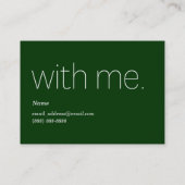 CARTE DE VISITE FAITES GAGNER UNE DATE AVEC MOI (Dos)