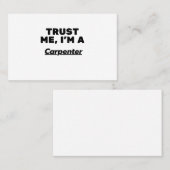 Carte De Visite Faites-moi confiance, je suis charpentier (Devant / Derrière)