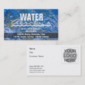 Carte De Visite Faites une aérobic d'eau bleue de scintillement (Devant / Derrière)