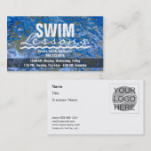 Carte De Visite Faites une eau bleue de scintillement (Devant / Derrière)