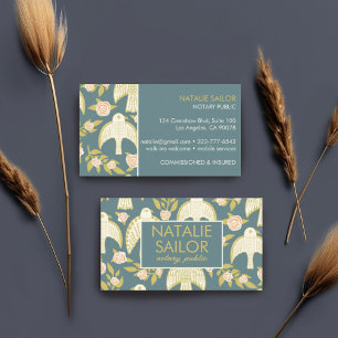 Carte De Visite Falcons & Rose Chic Unique Notaire Public Moderne