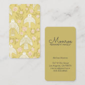 Carte De Visite Falcons & Roses élégants Illustré (Devant / Derrière)