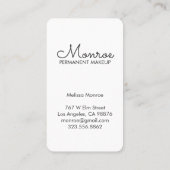 Carte De Visite Falcons & Roses élégants Illustré noir blanc (Dos)